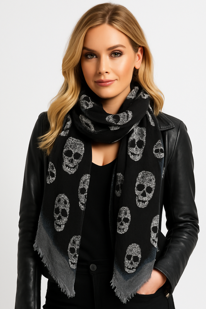 Vintage Frida Skulls Scarf