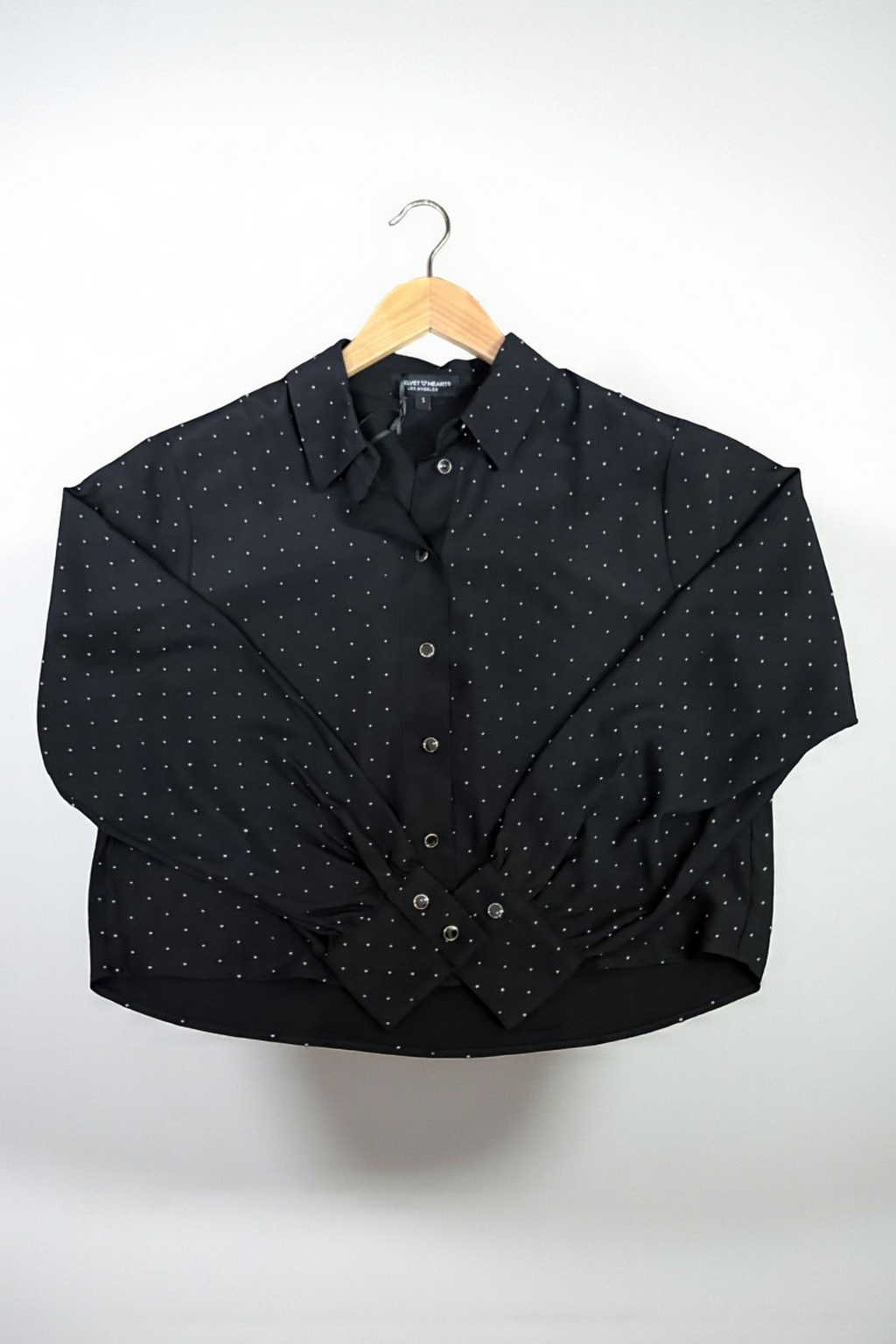 Lilith Long Sleeve Rhinestone Blouse