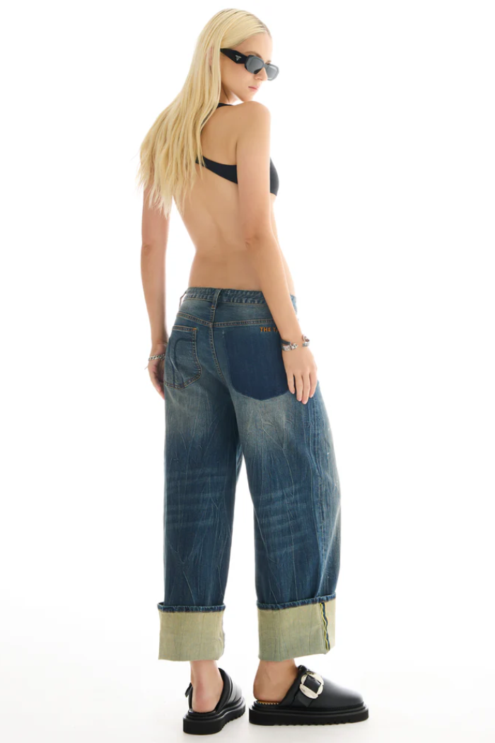 Selvedge Denim Cross Over Slouch Jeans