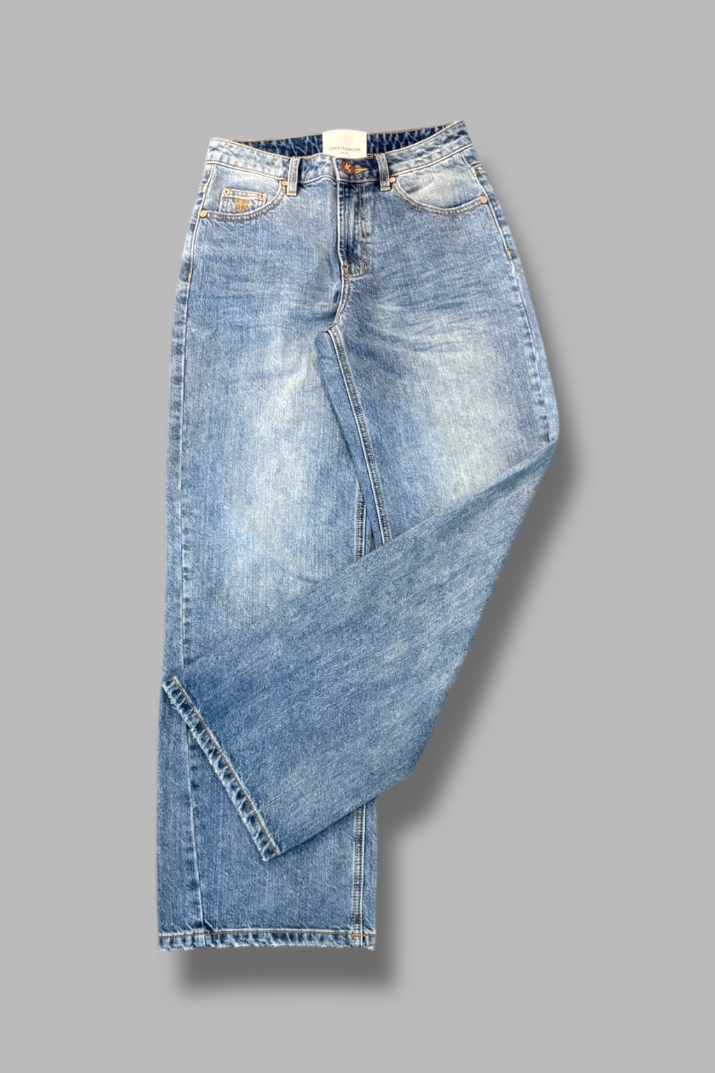 Jackson Mid Waist Wide Leg Denim Jeans