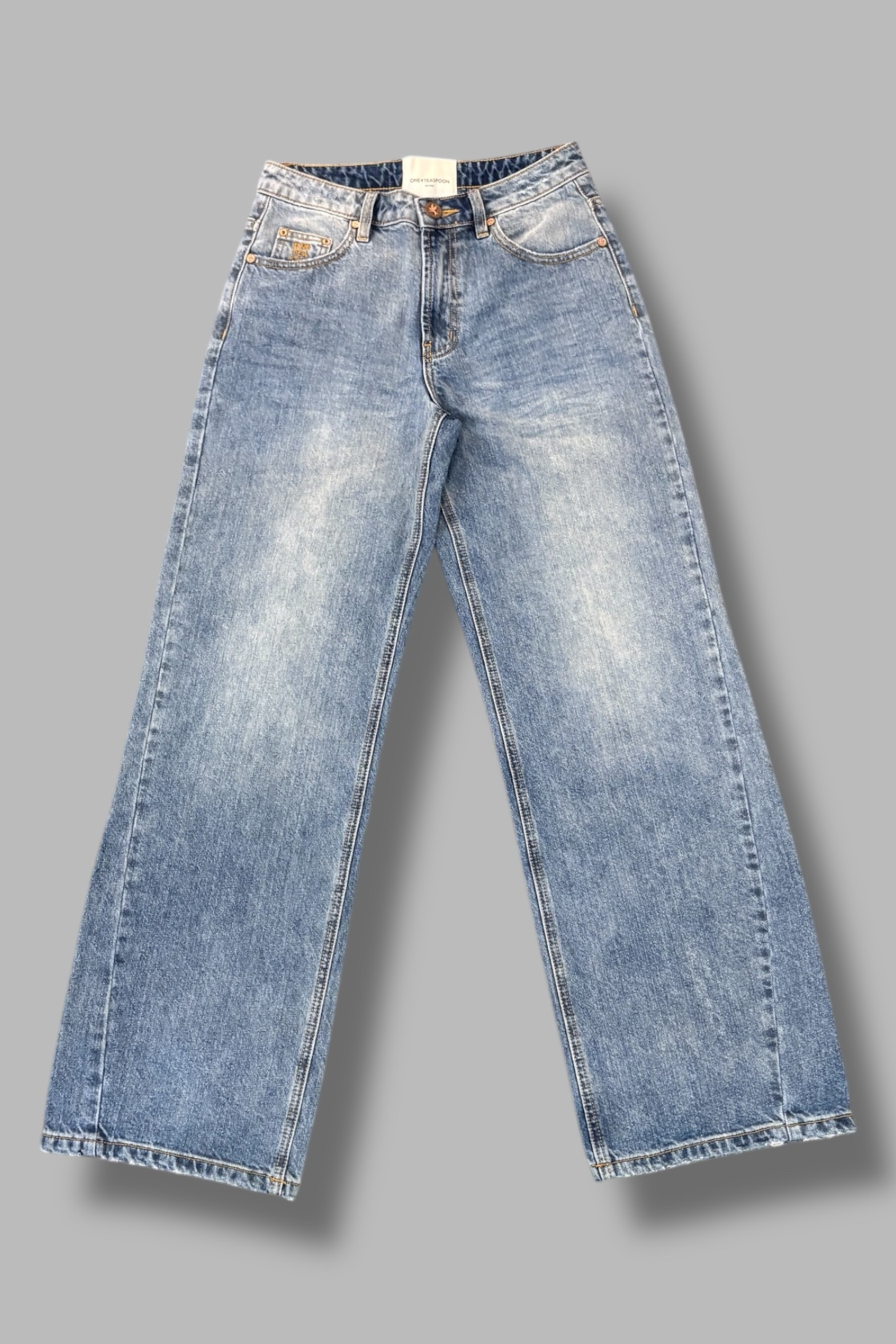 Jackson Mid Waist Wide Leg Denim Jeans