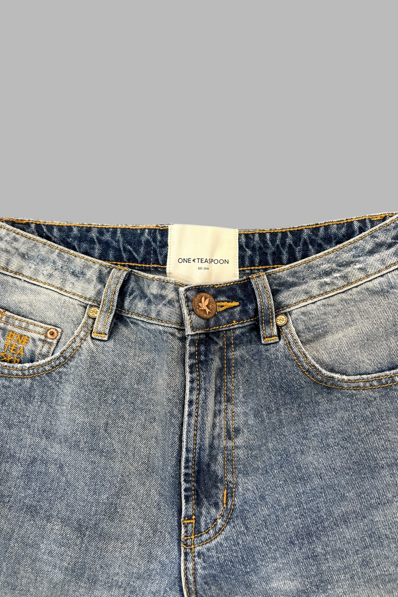 Jackson Mid Waist Wide Leg Denim Jeans