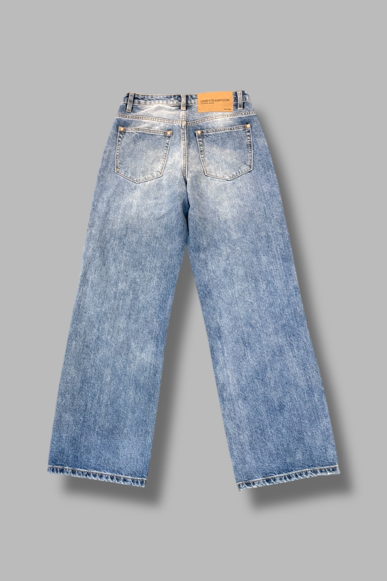 Jackson Mid Waist Wide Leg Denim Jeans