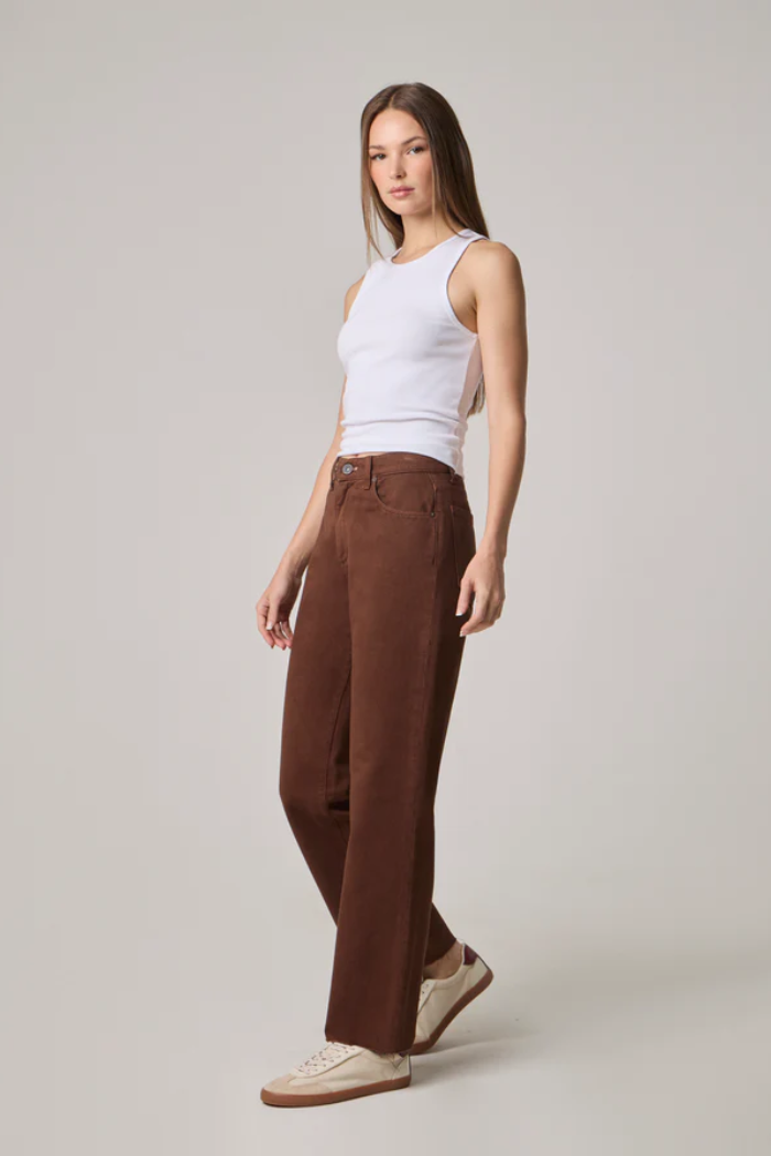 Vincent High Rise Long Wide Leg Jeans