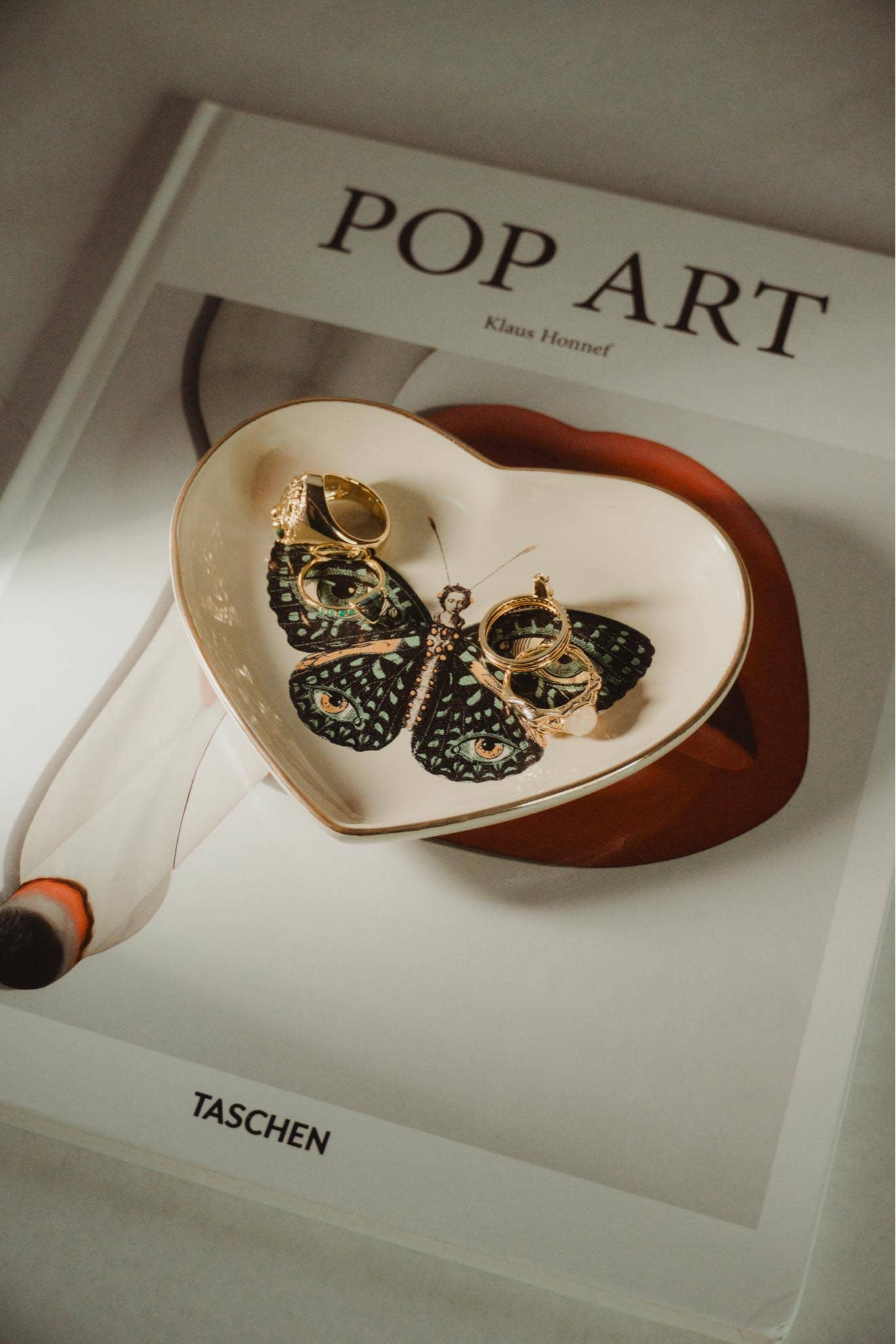 Madame Butterfly Ceramic Heart Dish