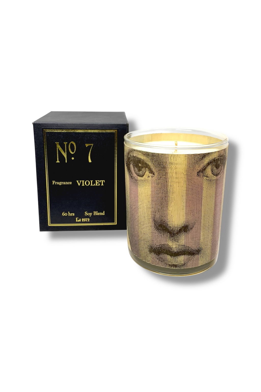 No. 7 Violet Wood Wrapped Candle