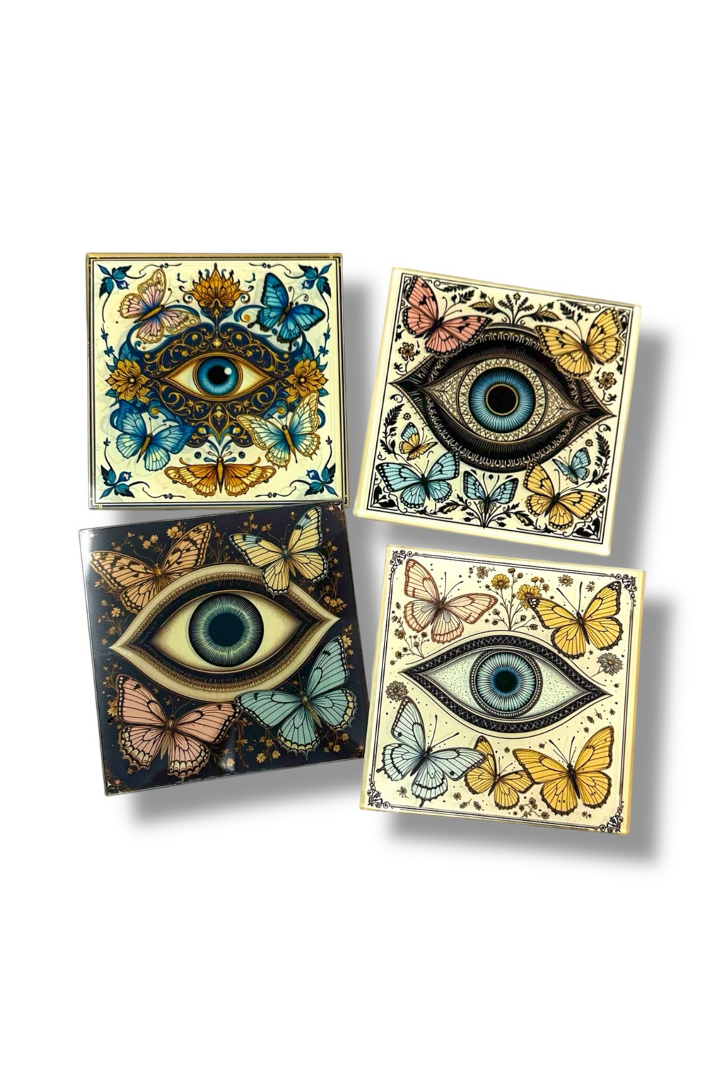 Elegant Evil Eye Coaster Set