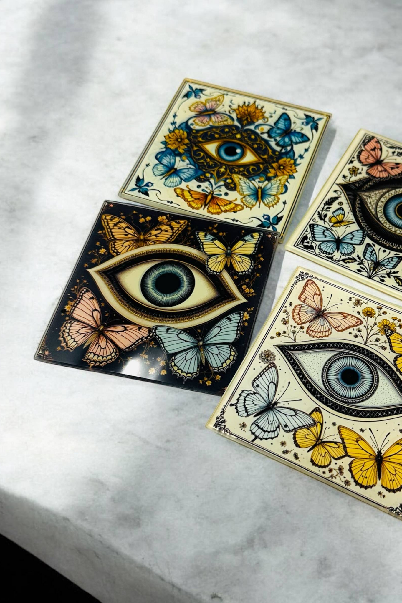 Elegant Evil Eye Coaster Set