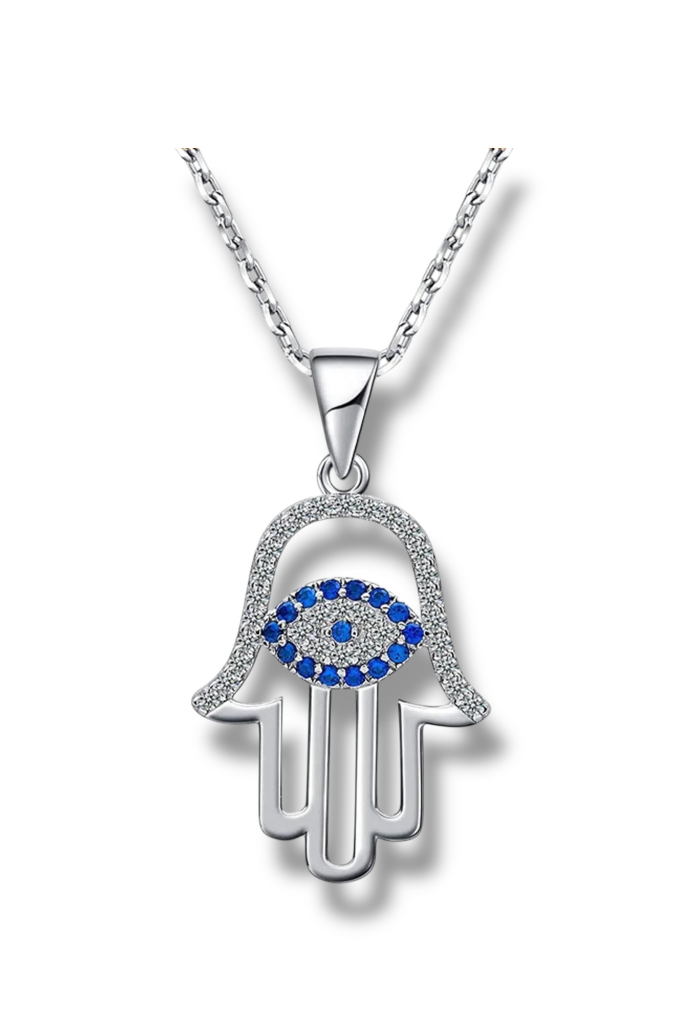 Hamsa Hand Necklace w/ Evil Eye