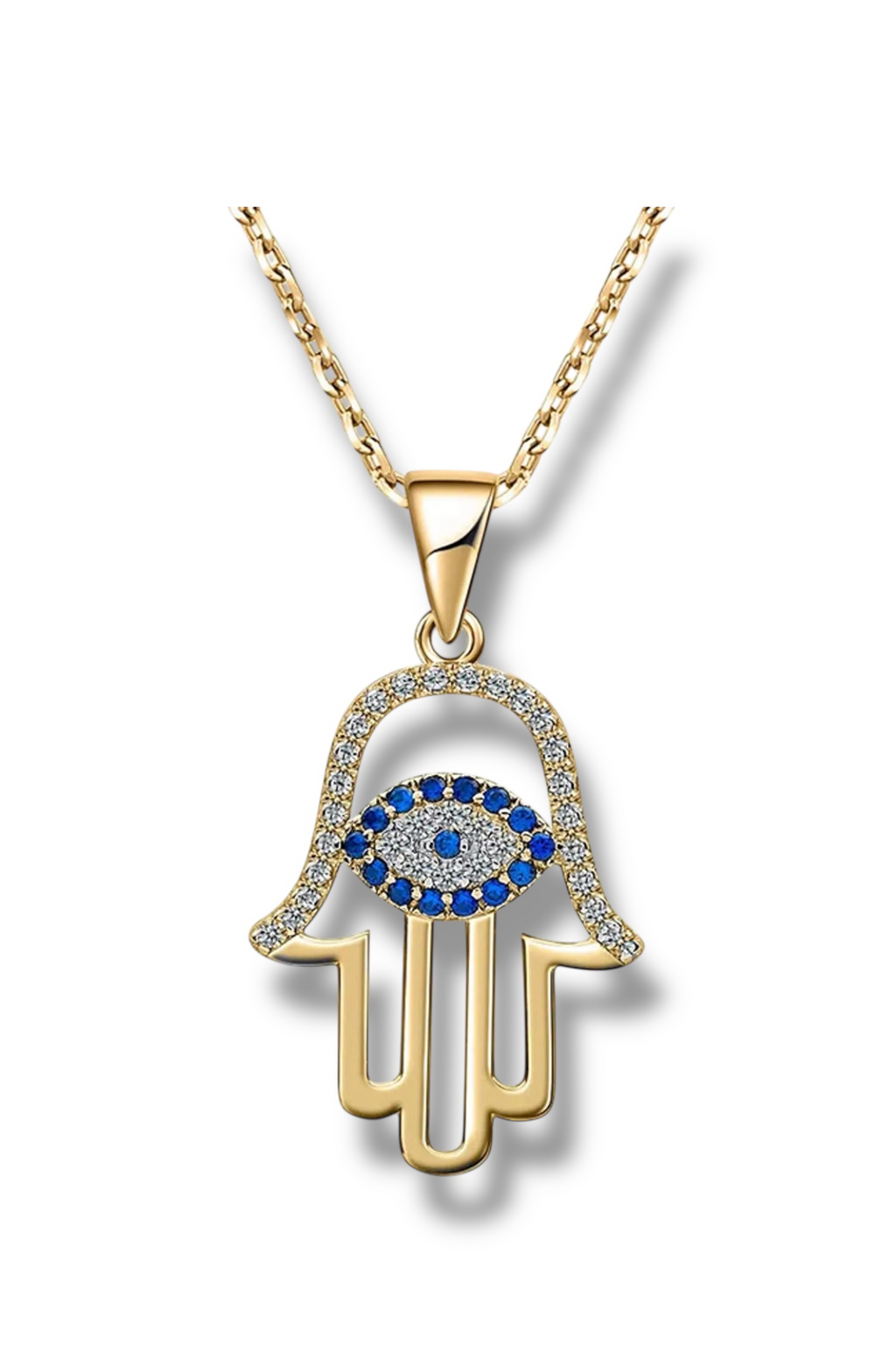 Hamsa Hand Necklace w/ Evil Eye