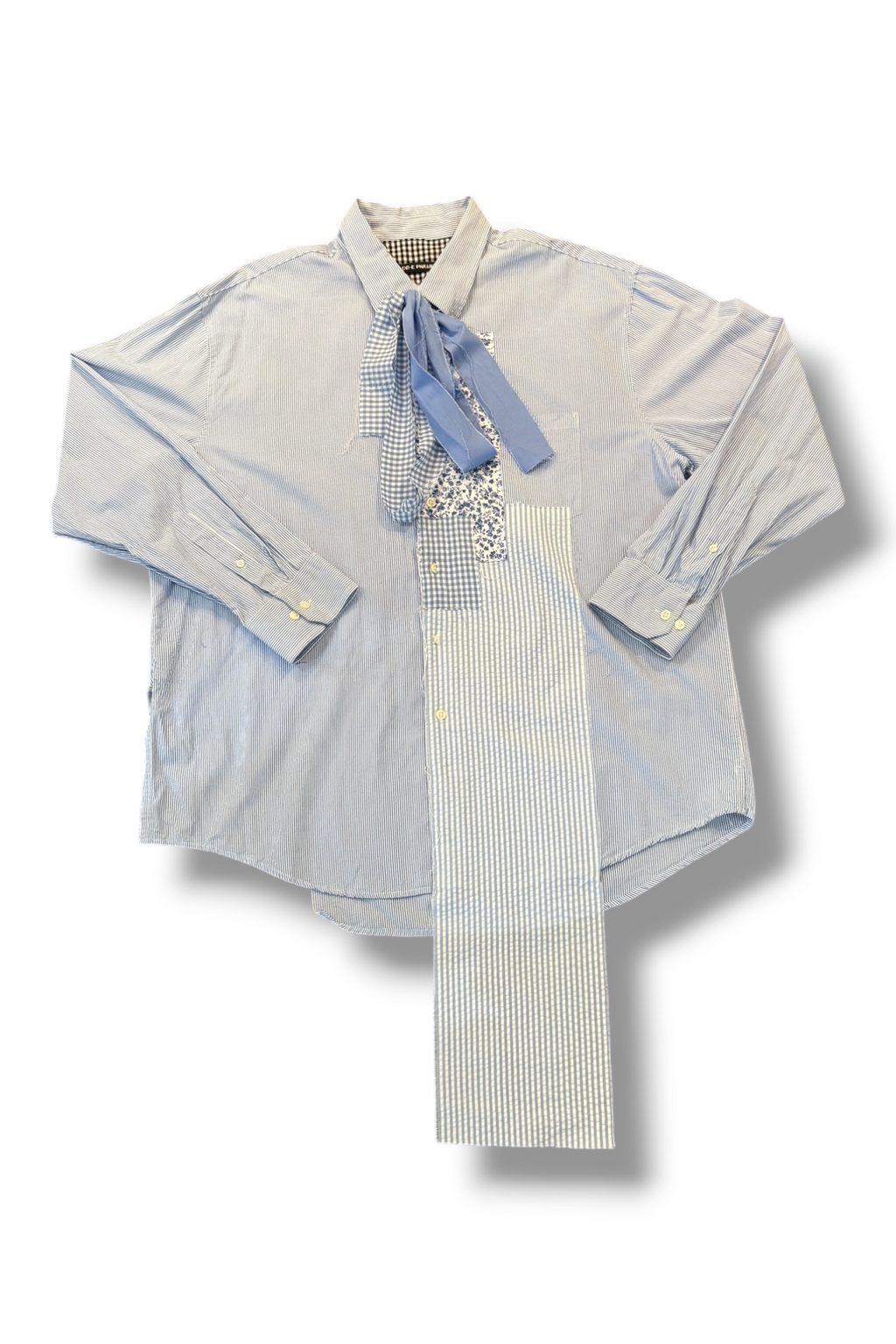 Custom Bow and Patchwork Button-Up