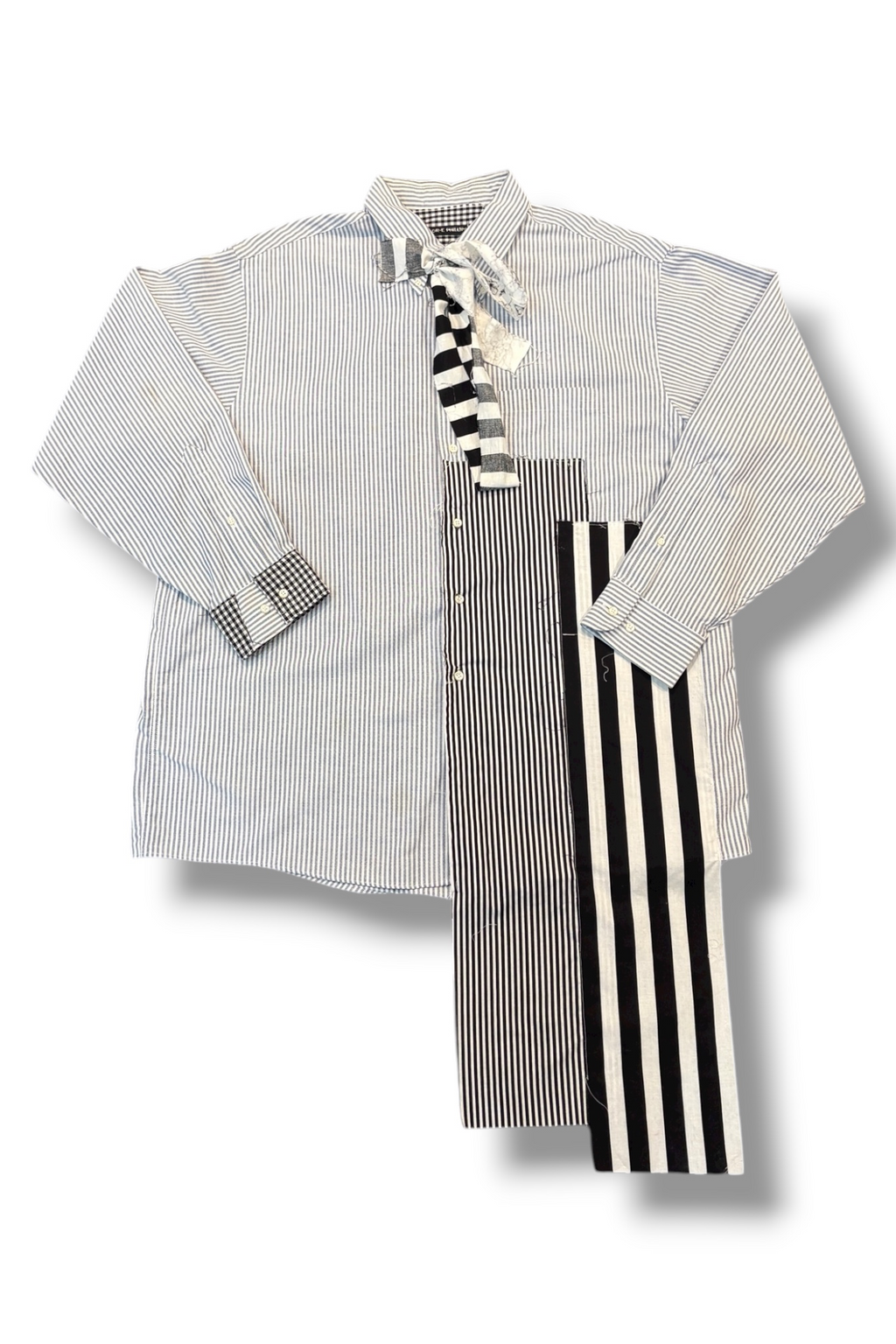 Custom Bow and Patchwork Button-Up