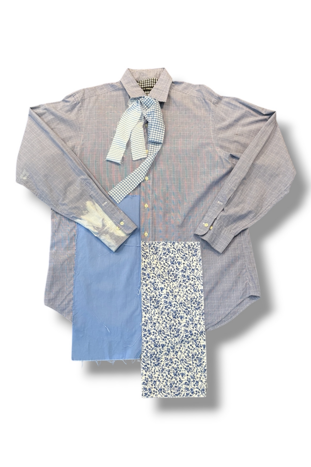 Custom Bow and Patchwork Button-Up