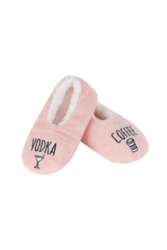 Women's Coffee & Vodka Sherpa Lined Slippers