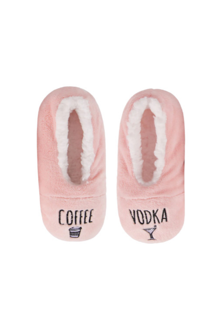 Women's Coffee & Vodka Sherpa Lined Slippers