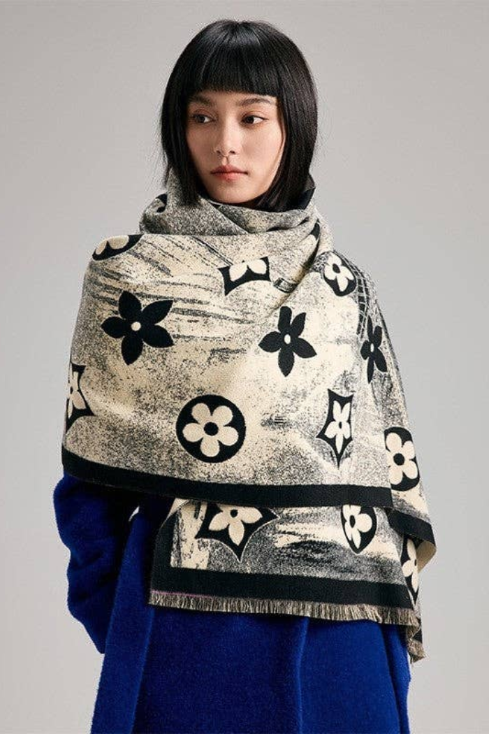 Cashmere-Like Horse Print Scarf