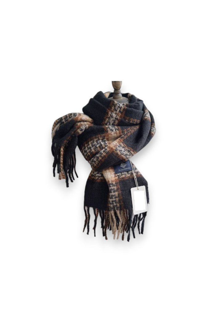Cashmere-Like Plaid Scarf