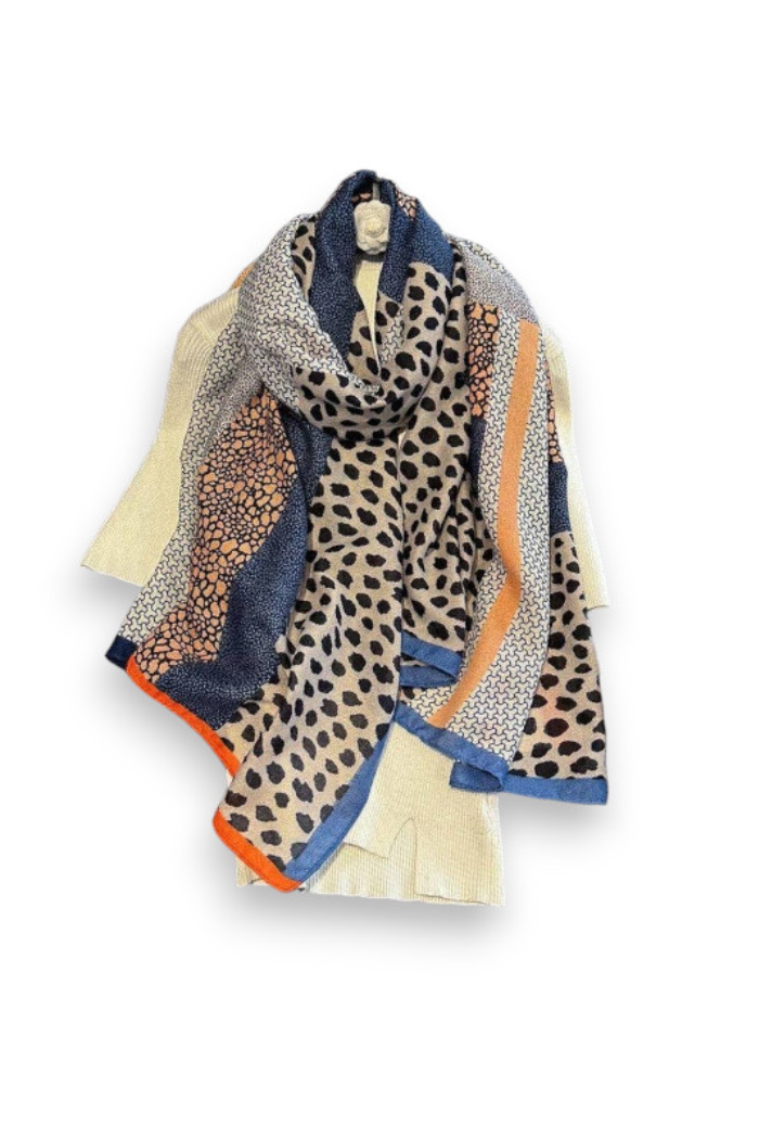 Leopard Printed Square Scarf