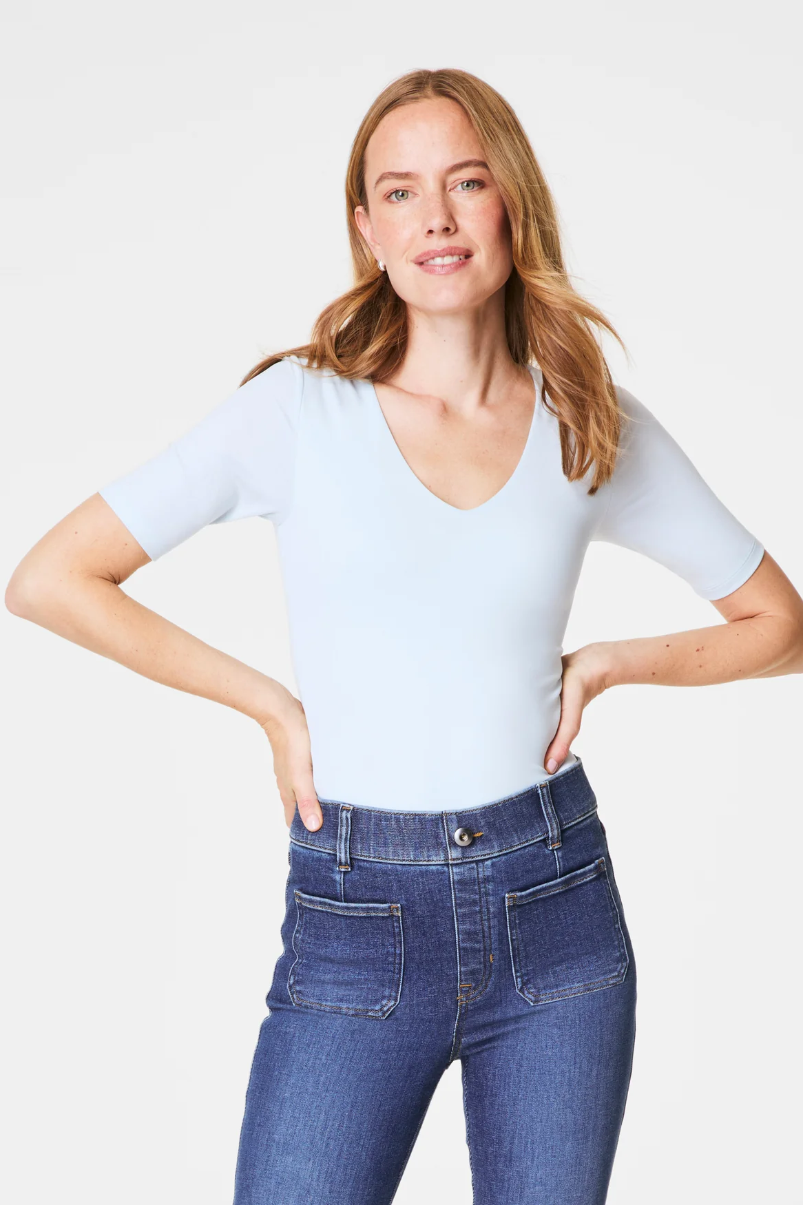 SPANXsmooth Jersey V-Neck Tee