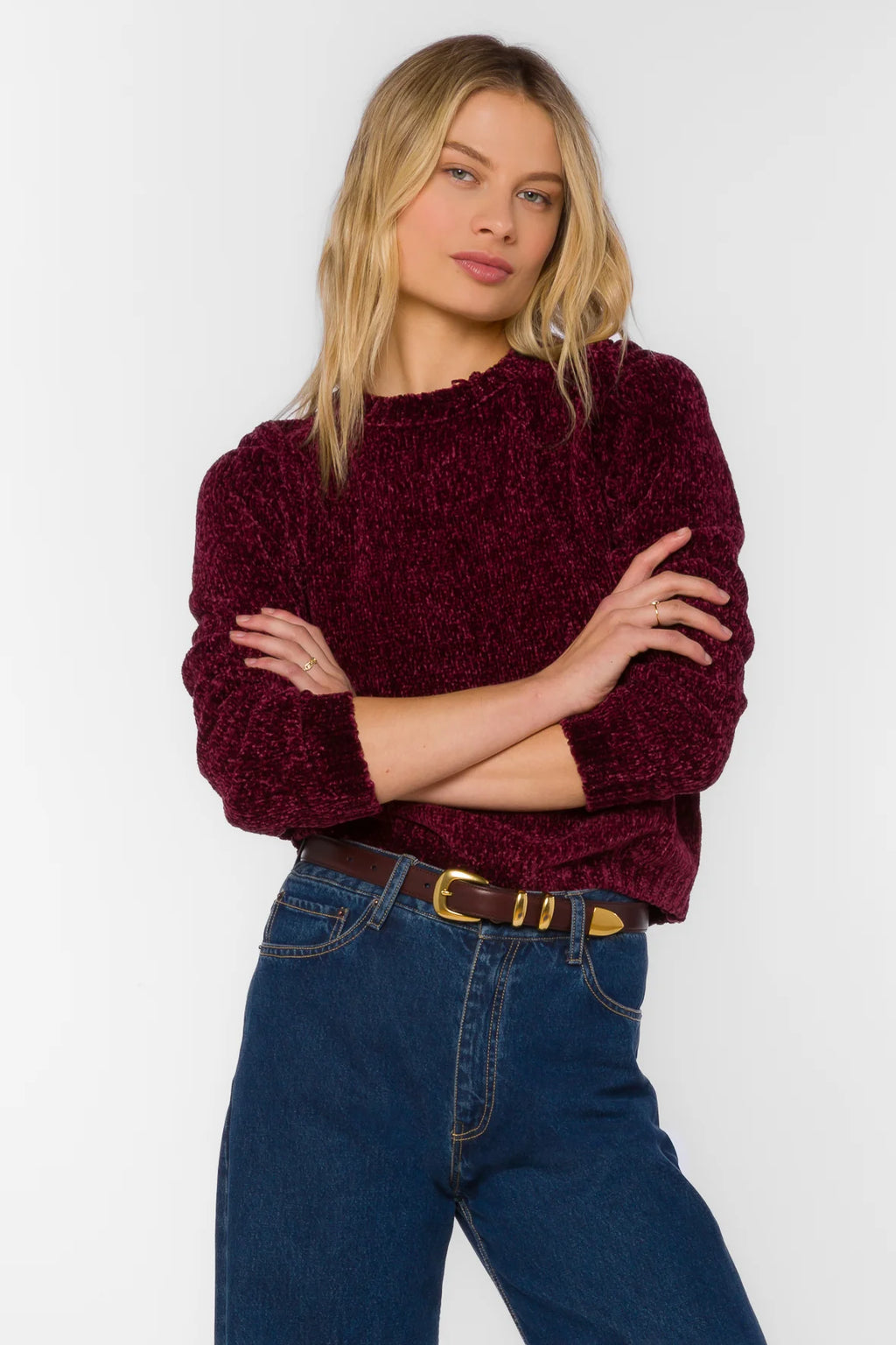 Corina Cabernet Sweater