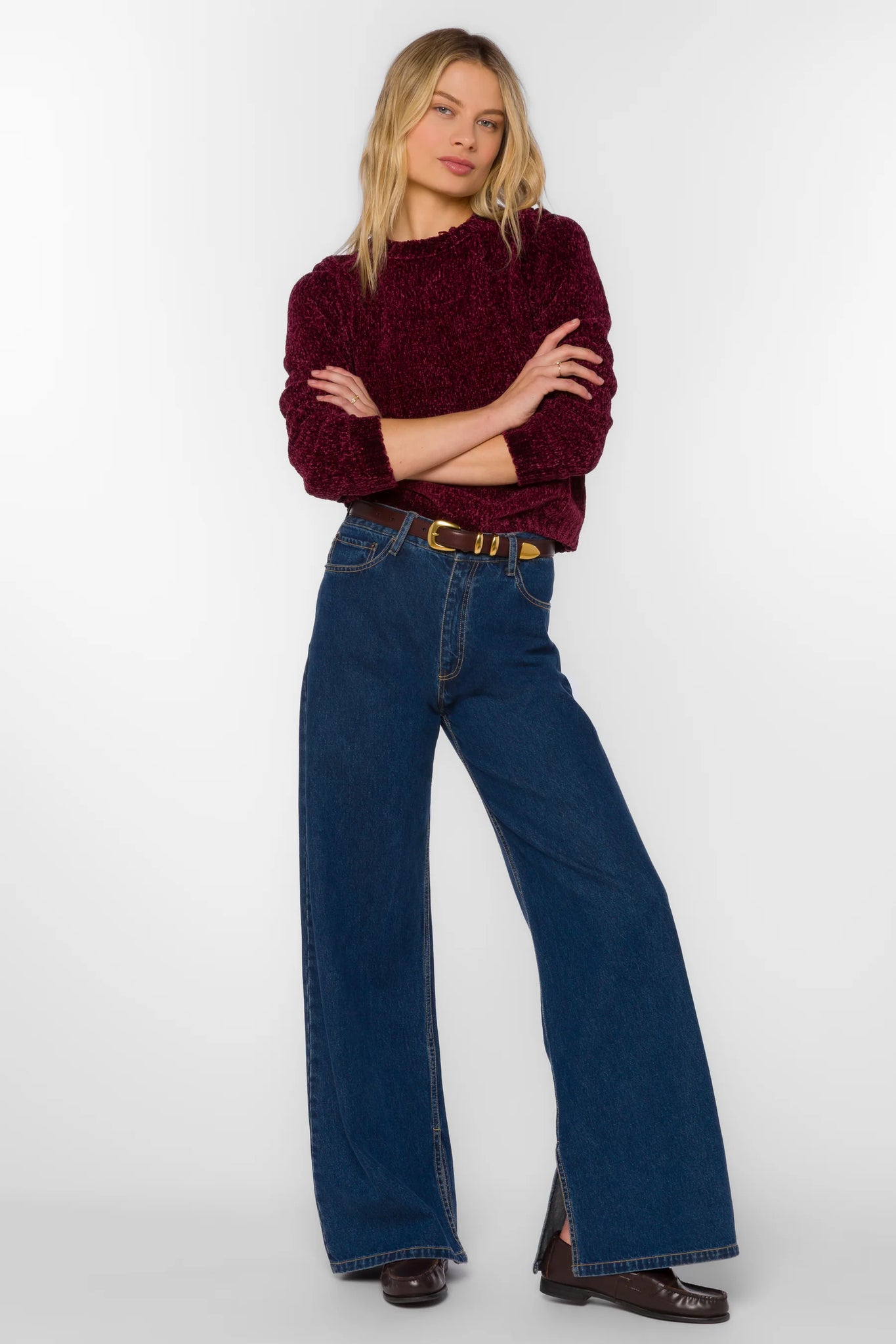Corina Cabernet Sweater