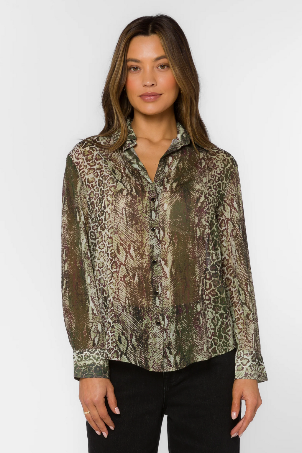 Lavina Green Skin Blouse
