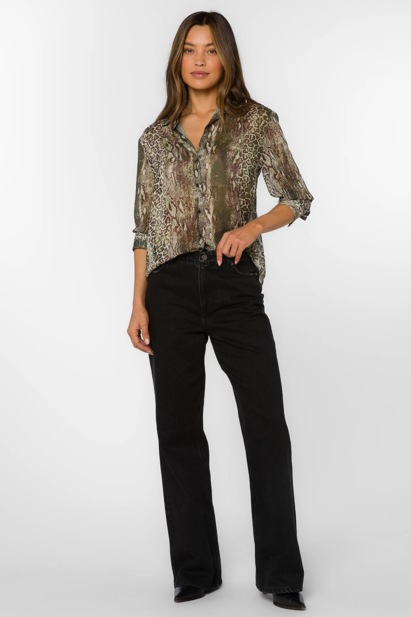 Lavina Green Skin Blouse