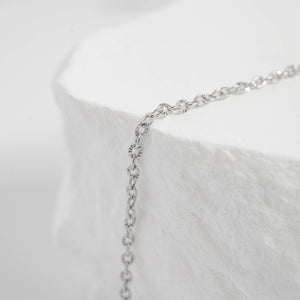 Stainless Steel Crimped Oval Chain Necklace