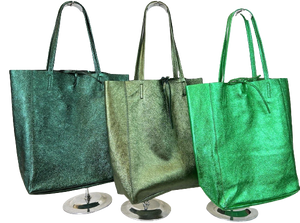 Basic Metallic Leather Tote Bag JIJOU CAPRI