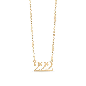 18K Gold PVD Stainless Steel Angel Number Necklace