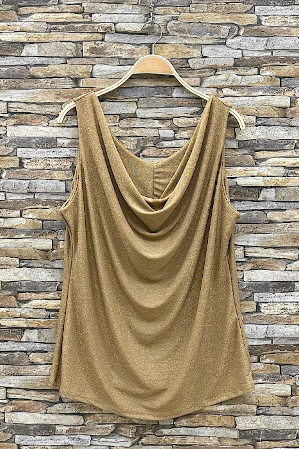 ESTTG Italian One Size Golden Elegance Holiday Tank Top