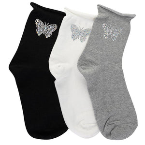 BUTTERFLY CRYSTAL SOCKS on
