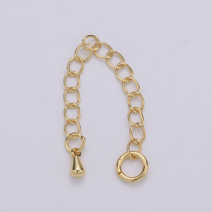 24K Gold Filled Chain Extender Gold / Silver For DIY Jewelry Making Chain Extender  L-125~L-128