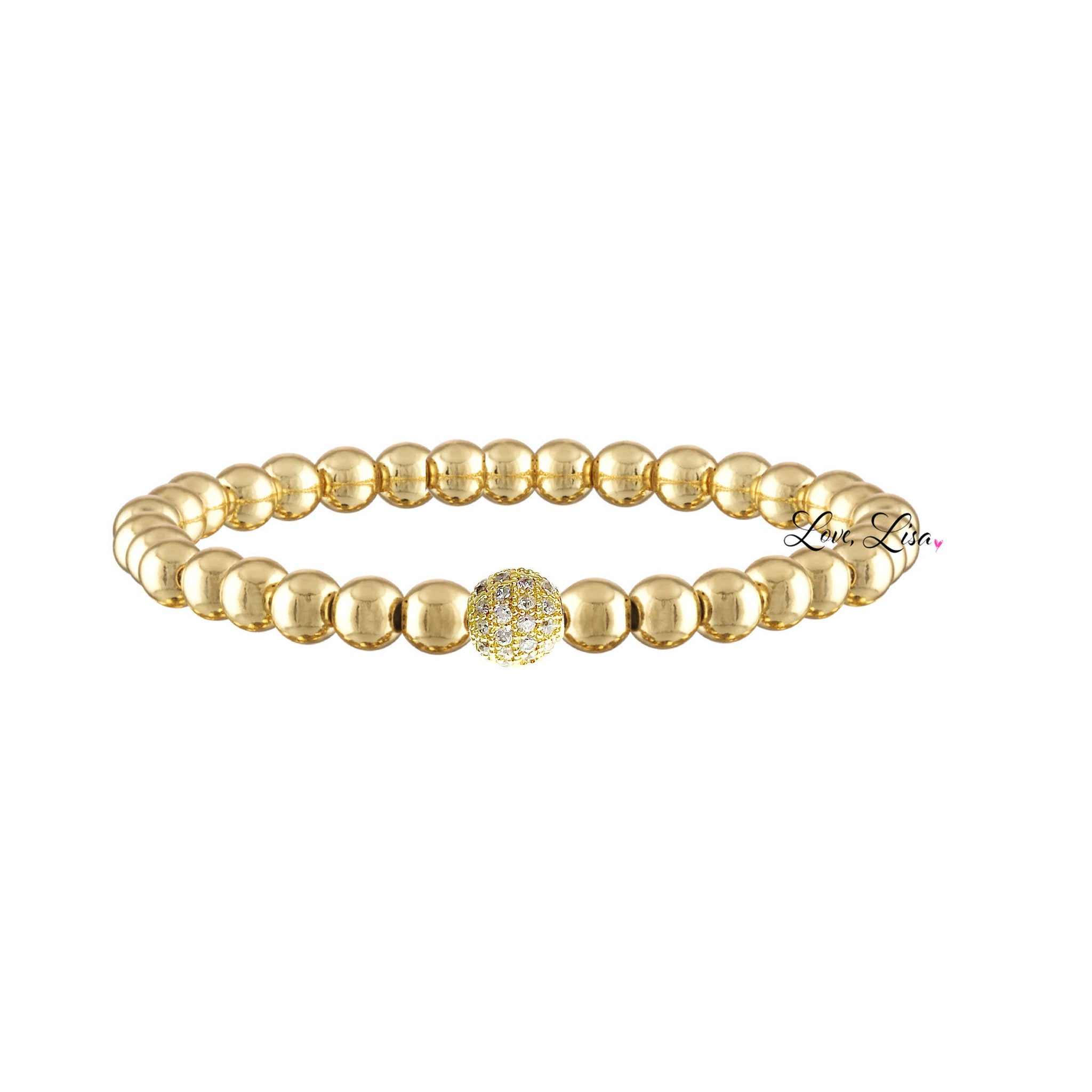 Camryn's Stretch Pave Ball Bracelet
