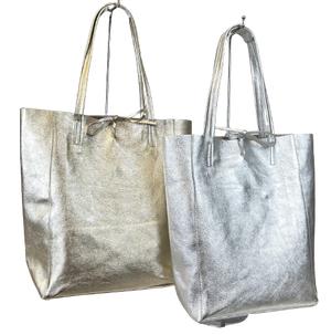 Basic Metallic Leather Tote Bag JIJOU CAPRI