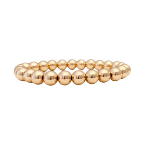 Build Your Own Stack Of Beaded Bracelets Made with Elastic