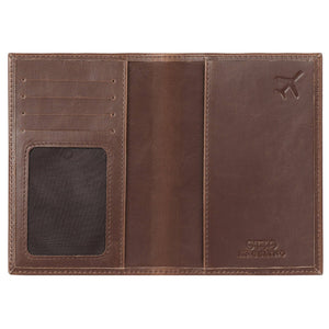 Otto Angelino Slim Passport Wallet with RFID Blocking, Leath