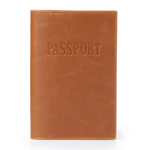 Otto Angelino Slim Passport Wallet with RFID Blocking, Leath