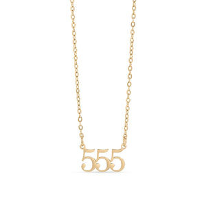 18K Gold PVD Stainless Steel Angel Number Necklace