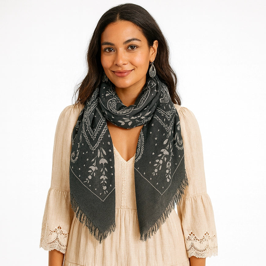 Cashmere Paisley Scarf