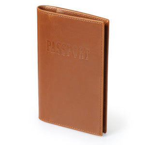Otto Angelino Slim Passport Wallet with RFID Blocking, Leath