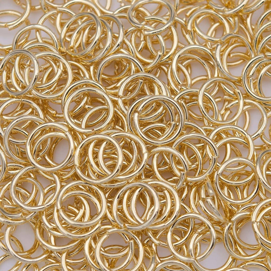16K Gold Filled 5mm x 0.6mm Assorted Open Jump Ring Jewelry Supply | B-605