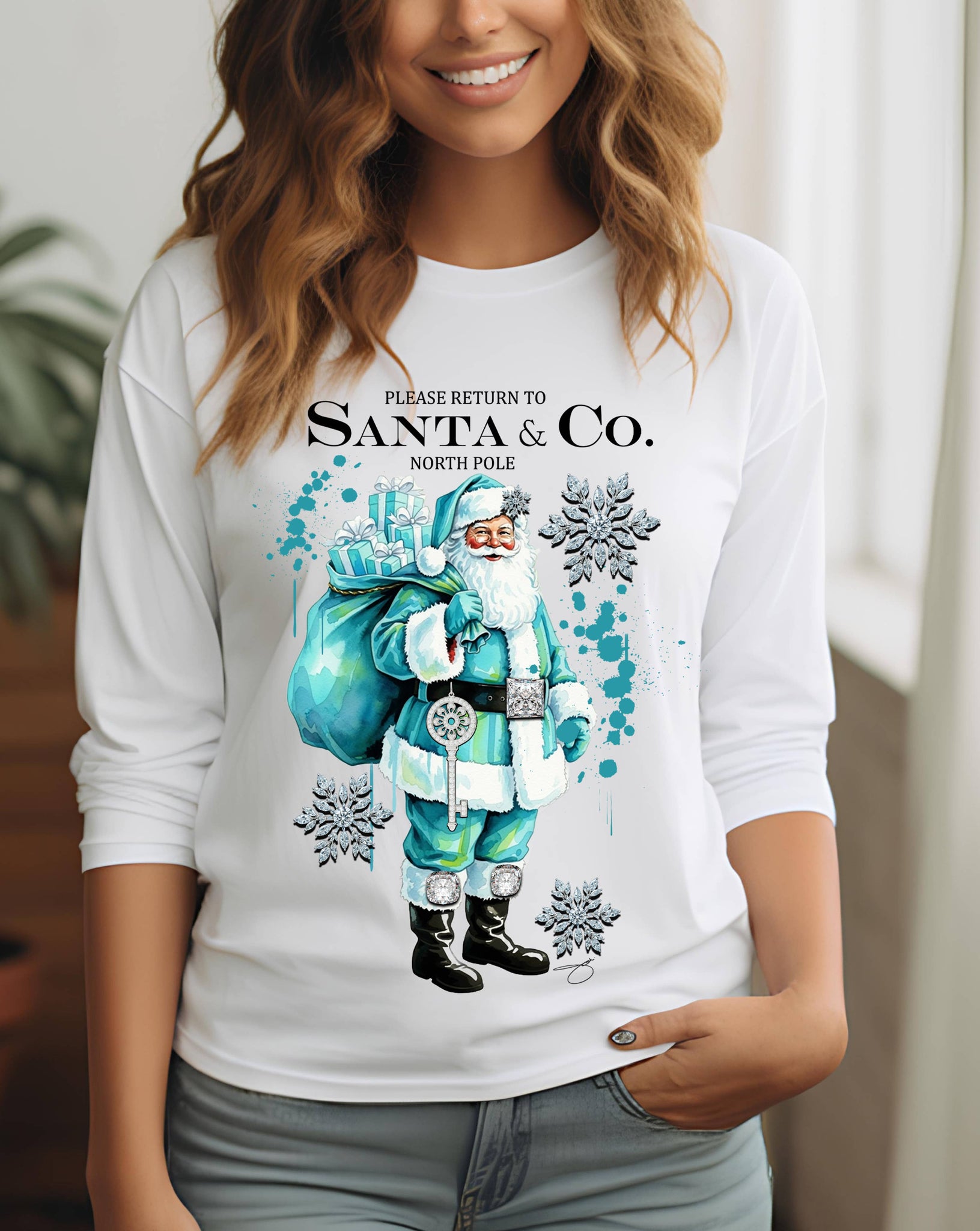 Christmas Santa and Co Tee , Sweatshirt   Long Sleeve