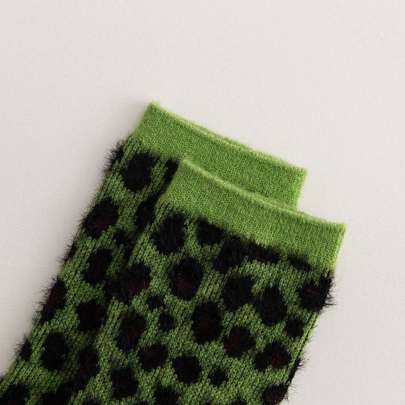 Leopard Print Lightweight Thick Sock(A Set Of Five Pairs)