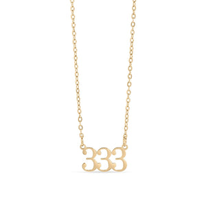 18K Gold PVD Stainless Steel Angel Number Necklace