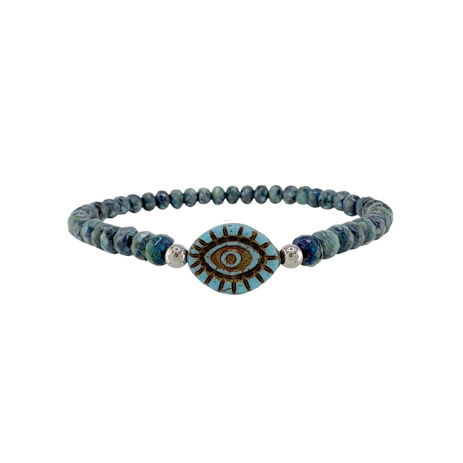Harper Gemstone Evil Eye Bracelet