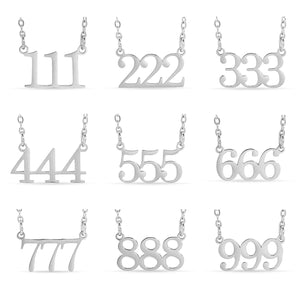 18K Gold PVD Stainless Steel Angel Number Necklace