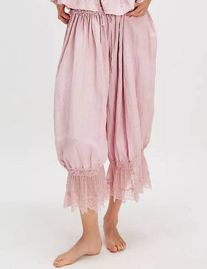 Ladies V-Neck Lace String Tie Pants SKP51298