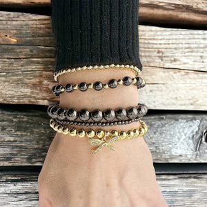 Stacy Plain Beaded Stretch Bracelet