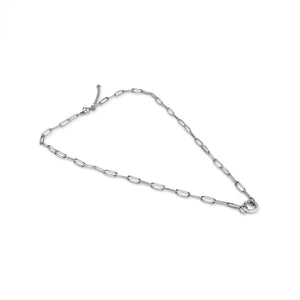 Stainless Steel Paperclip Carabiner Charm Holder Necklace